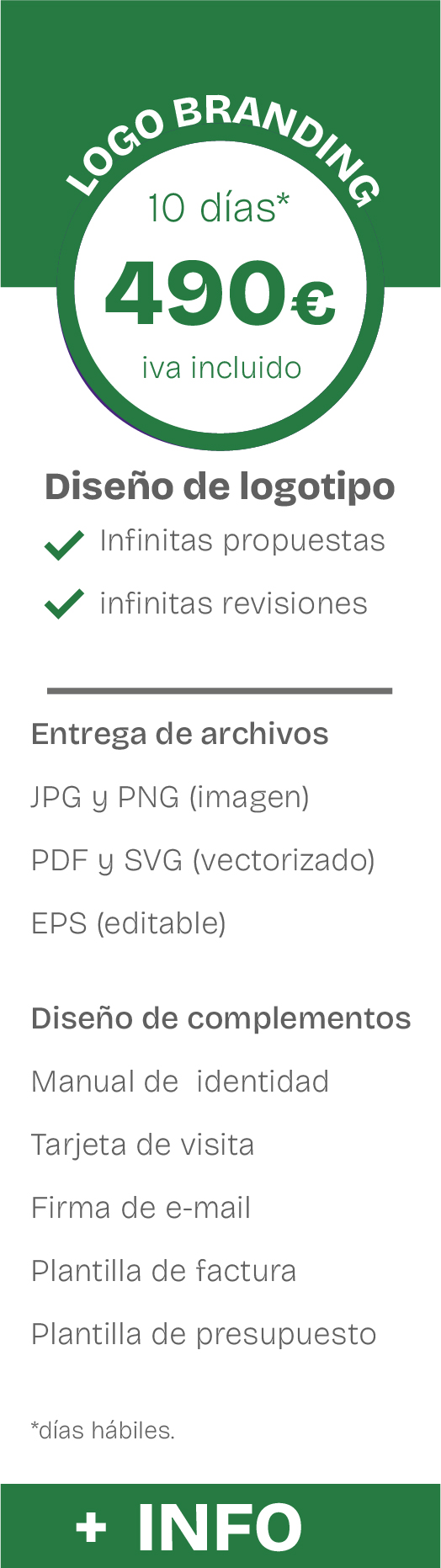 Primera versión de tu logo en 24 horas
