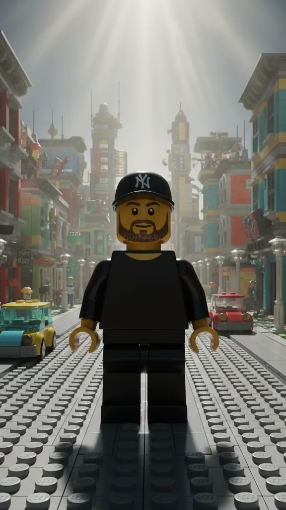 Pep Zamora como personaje estilo Bloques