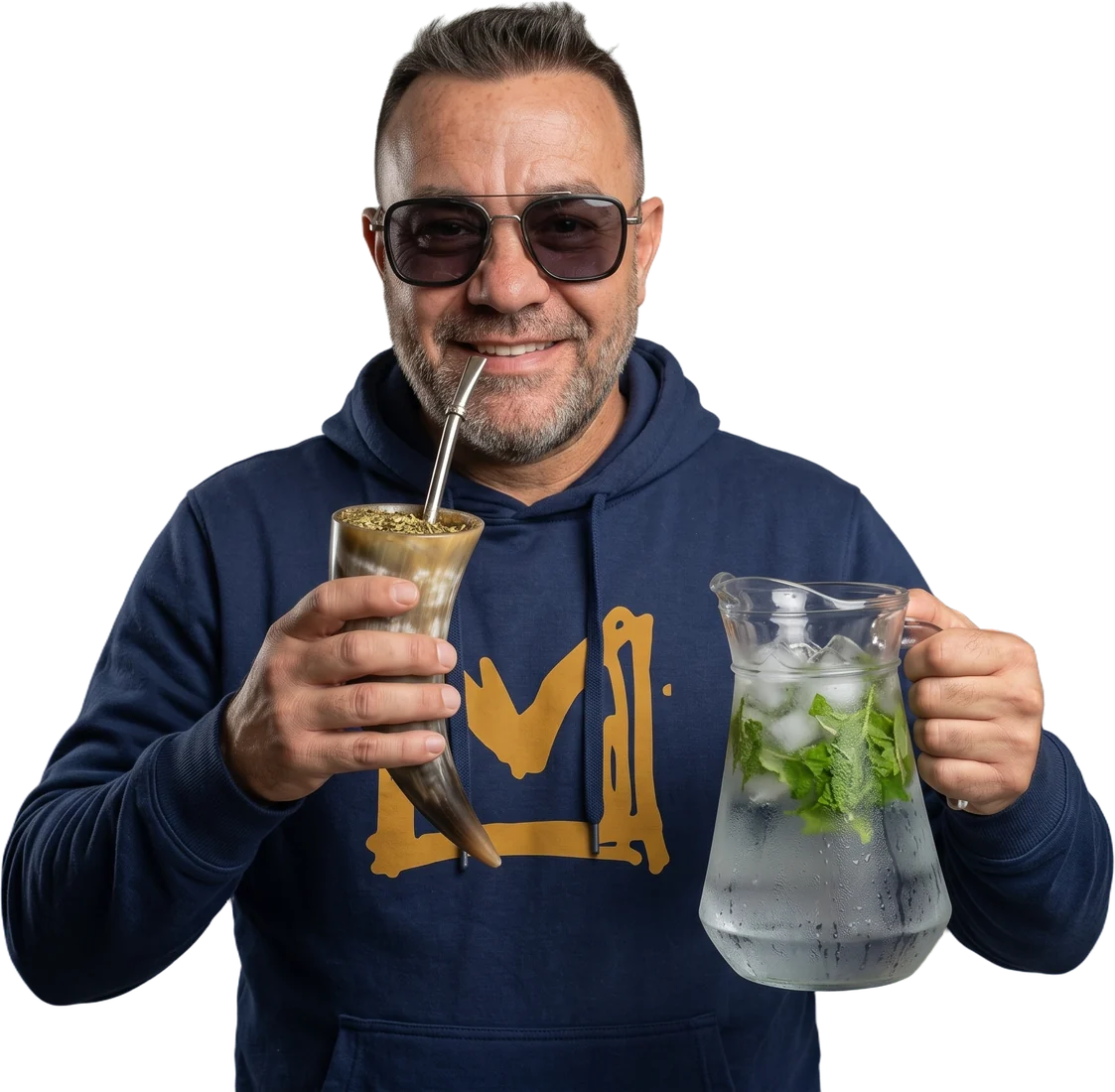 Pep Zamora tomando tereré
