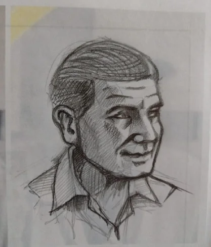 Boceto a mano del logo de Don David