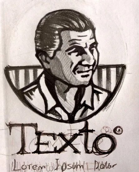 Boceto a mano del logo de Don David