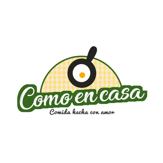 Logo Como en casa diseñado por ZAMORA