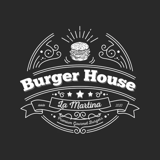 Logo La Martina Burger House diseñado por ZAMORA