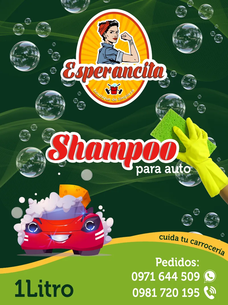 Etiqueta Esperancita Shampoo para auto